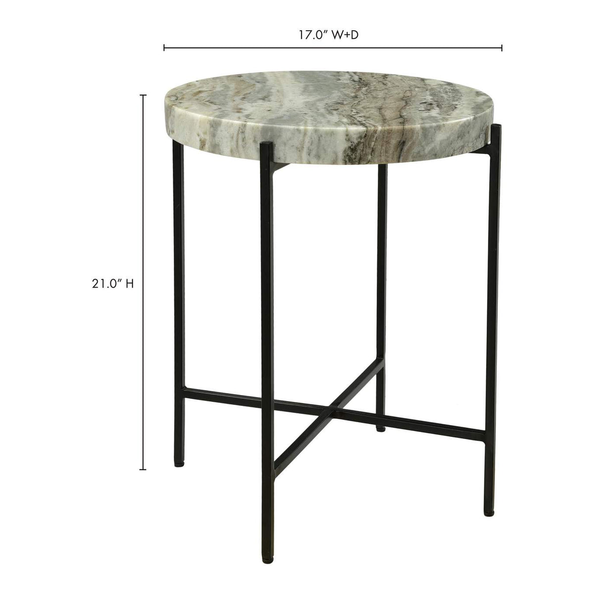 IK-1010-21 Cirque Accent Table Light Brown