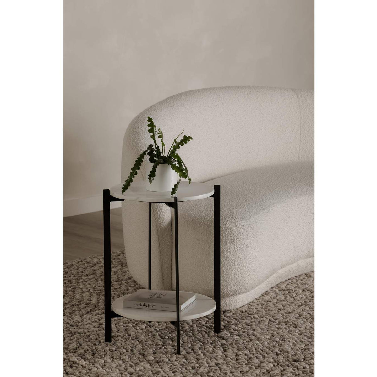 IK-1018-18 Melanie Accent Table White