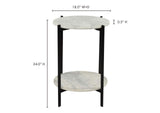 IK-1018-18 Melanie Accent Table White
