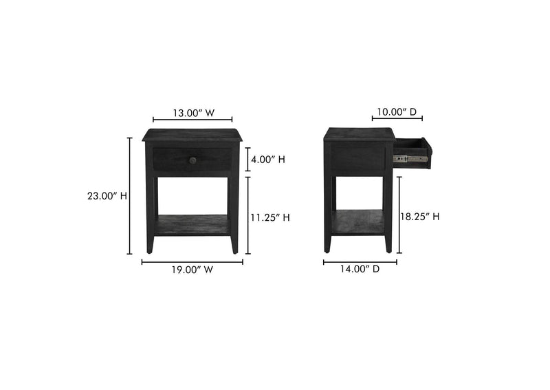 IK-1037-02 Corrine Nightstand Antique Black