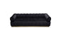 Image Low Profile Sofa In Black Velvet W/ Brushed Gold Base