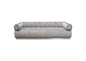 Image Low Profile Sofa in Platinum Grey Velvet w/ Brushed Silver Base by Diamond Sofa