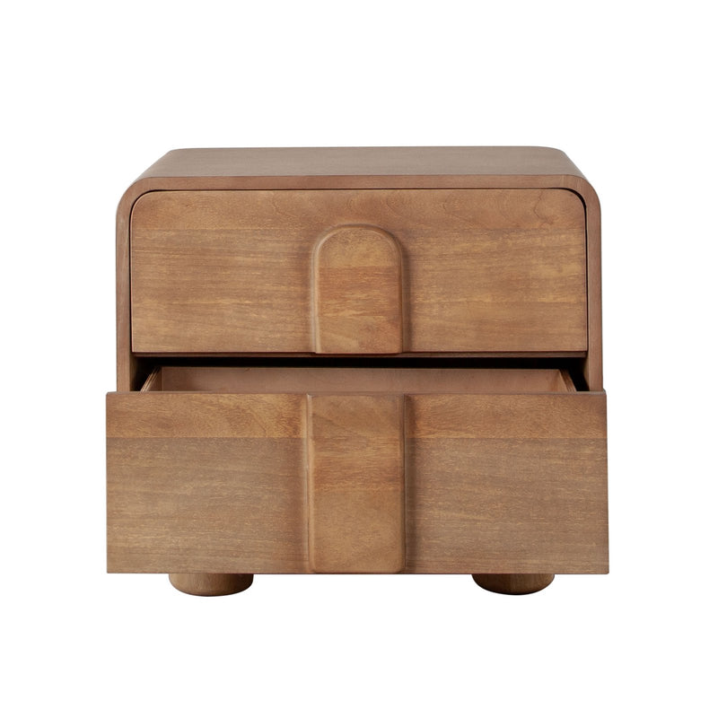 Indigo Solid Wood 2-Drawer Night Stand/End Table