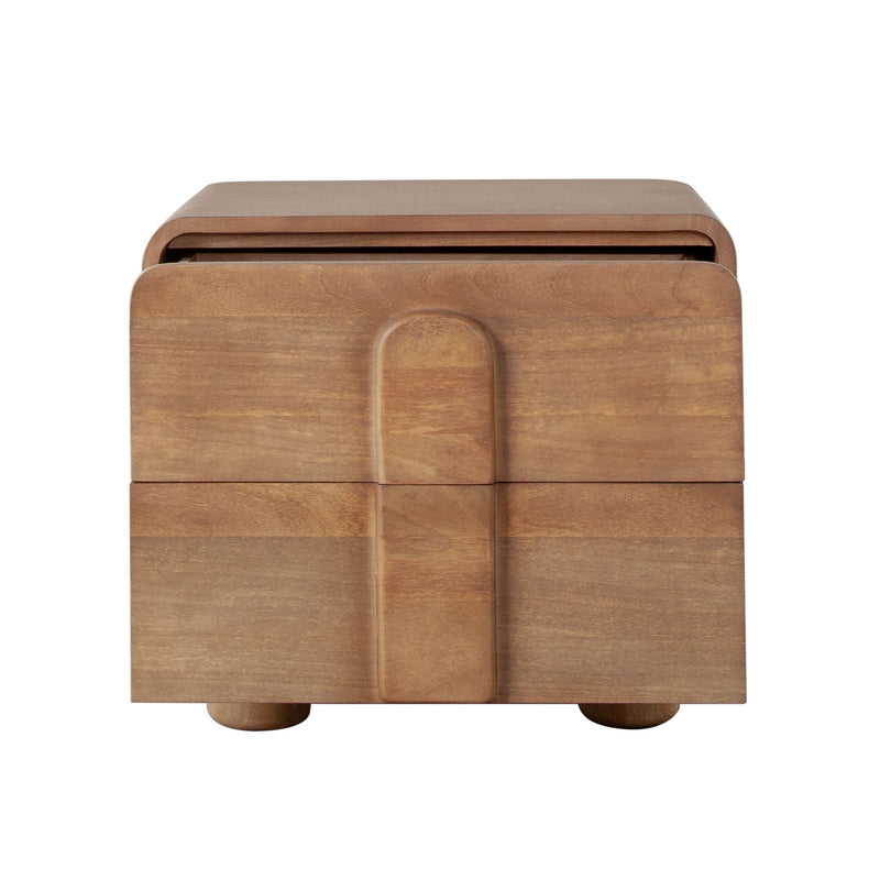 Indigo Solid Wood 2-Drawer Night Stand/End Table