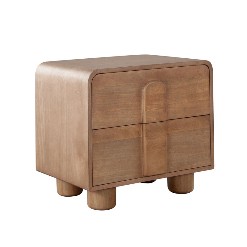 Indigo Solid Wood 2-Drawer Night Stand/End Table