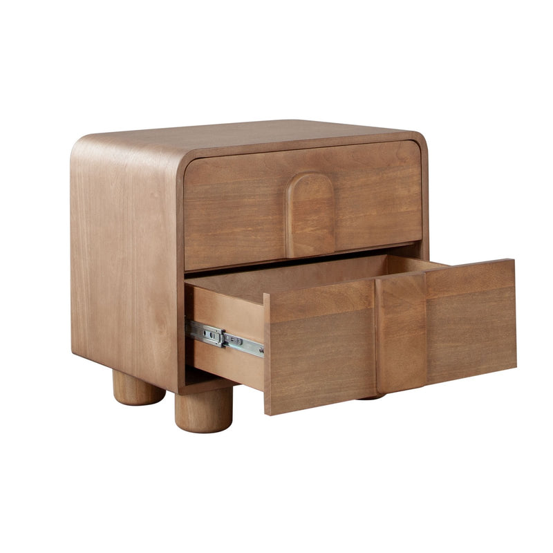 Indigo Solid Wood 2-Drawer Night Stand/End Table
