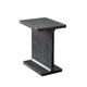 Iris I-Beam Accent Table in Genuine Black Marquine Marble