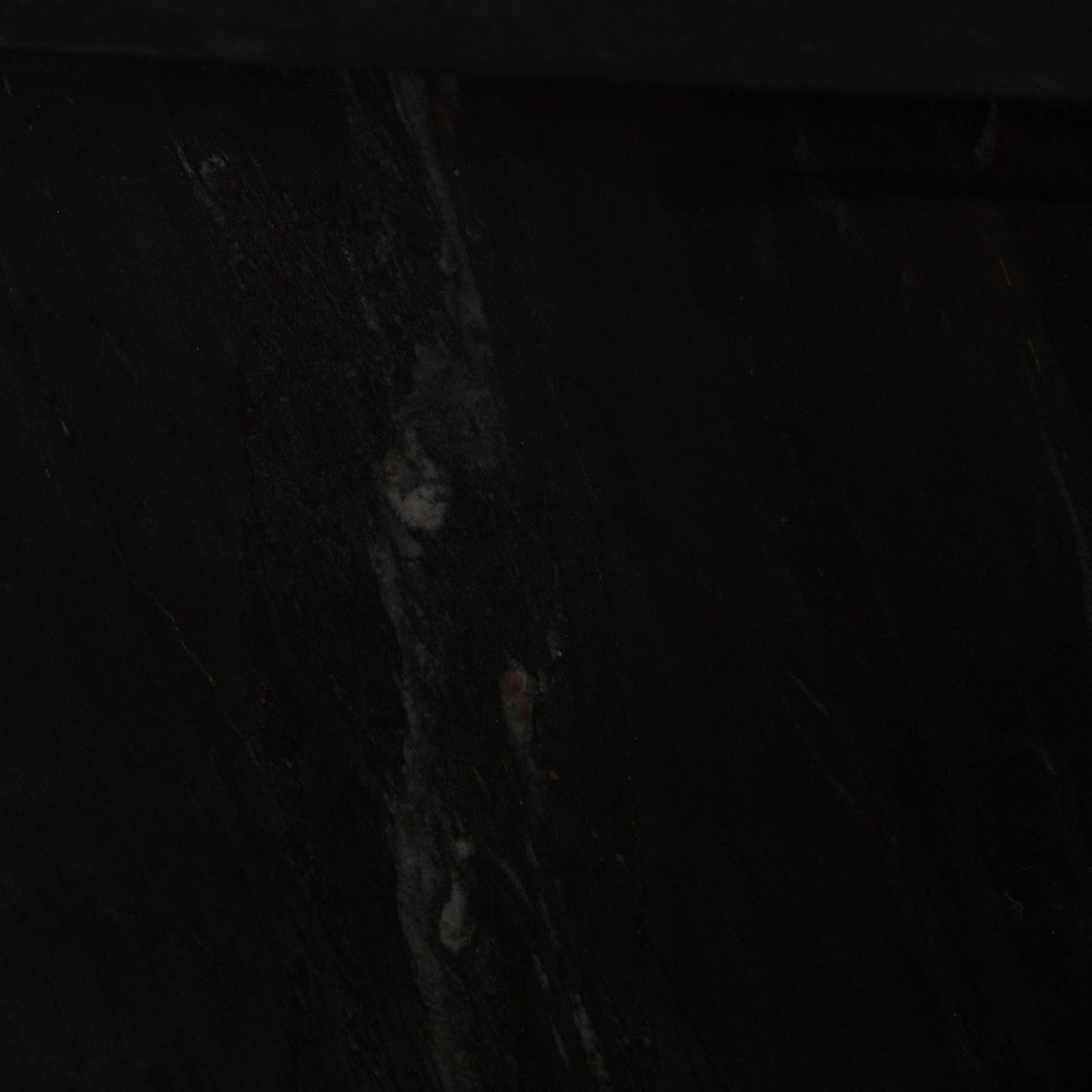 Iris I-Beam Accent Table in Genuine Black Marquine Marble