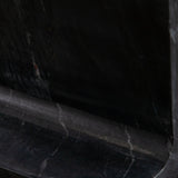 Iris I-Beam Accent Table in Genuine Black Marquine Marble
