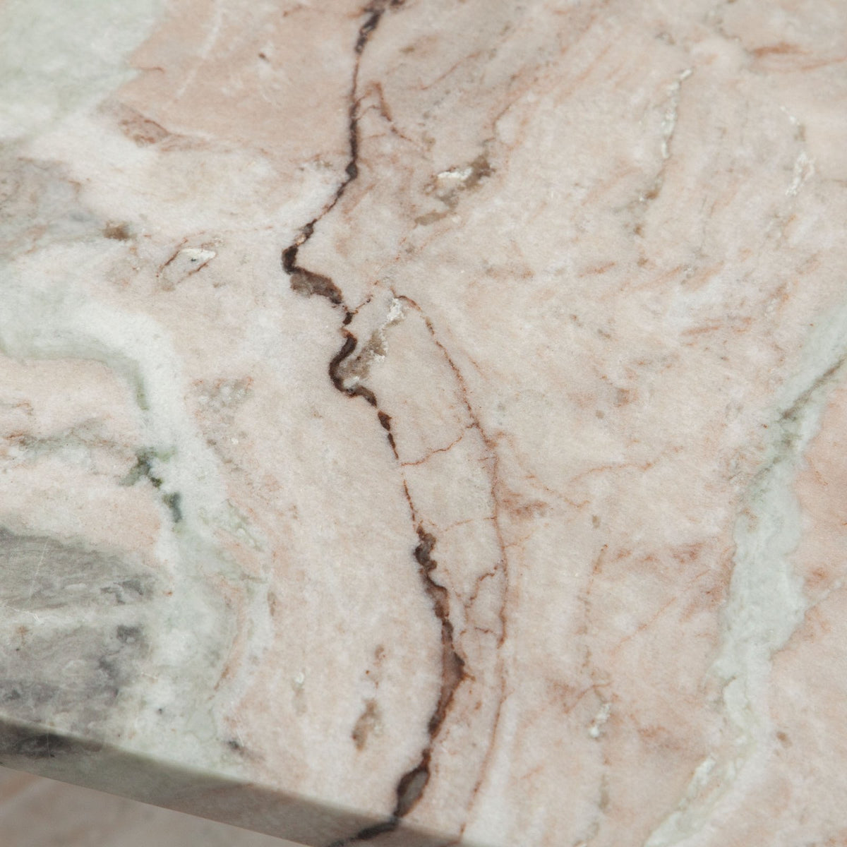 Iris I-Beam Accent Table in Genuine Natural Marble