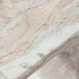 Iris I-Beam Accent Table in Genuine Natural Marble