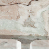 Iris I-Beam Accent Table in Genuine Natural Marble