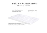 IS30QQDAFB 3" Down Alternative Mattress Topper - Queen