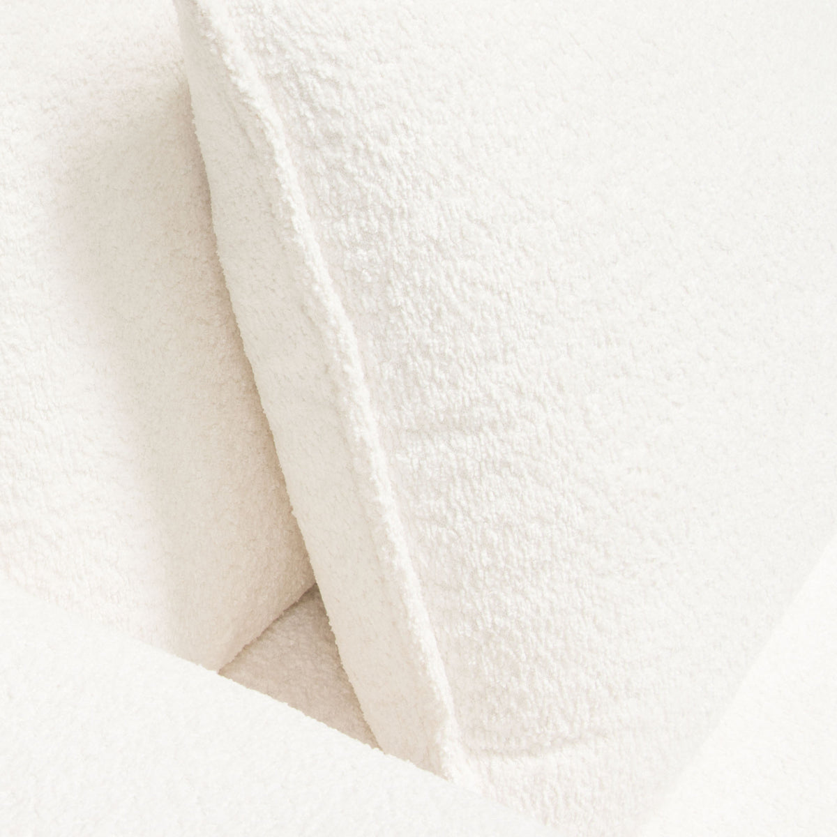 Ivy 3-piece Modular Sofa In White Faux Shearling W/ Feather Down Seating