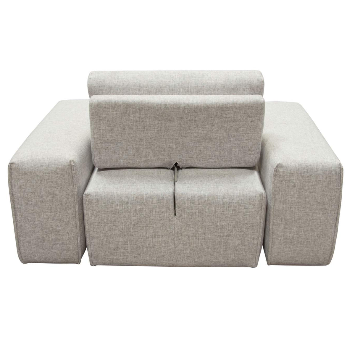JAZZ1AC2ARLB Jazz Modular 1-seater With Adjustable Backrest In Light Brown Fabric