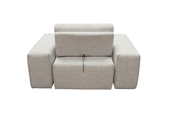 JAZZ1AC2ARLB Jazz Modular 1-seater With Adjustable Backrest In Light Brown Fabric