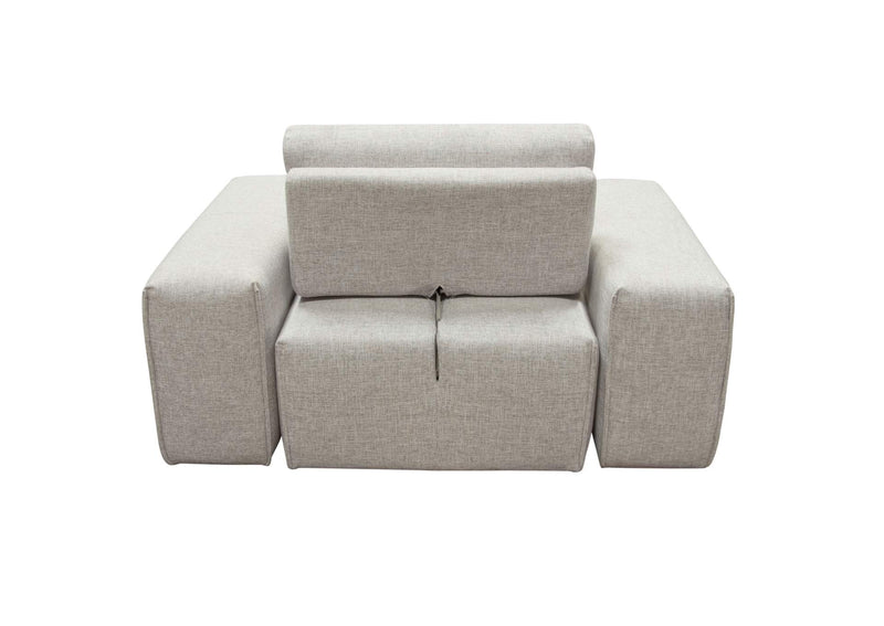 JAZZ1AC2ARLB Jazz Modular 1-seater With Adjustable Backrest In Light Brown Fabric