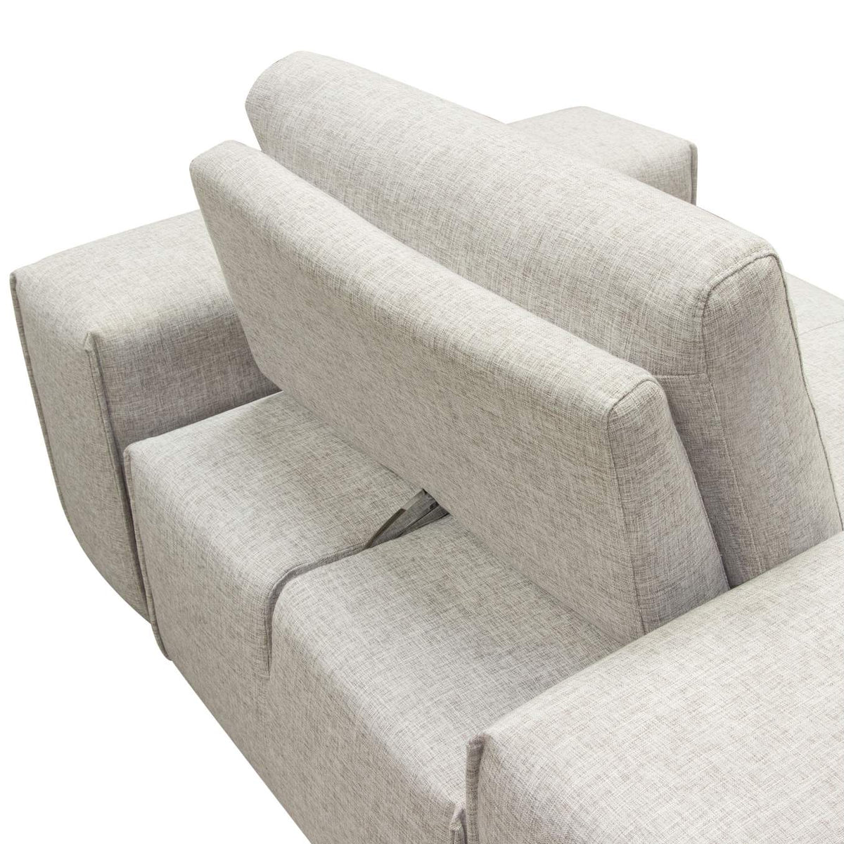 JAZZ1AC2ARLB Jazz Modular 1-seater With Adjustable Backrest In Light Brown Fabric