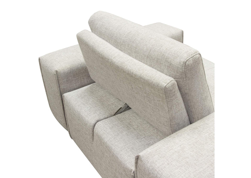 JAZZ1AC2ARLB Jazz Modular 1-seater With Adjustable Backrest In Light Brown Fabric