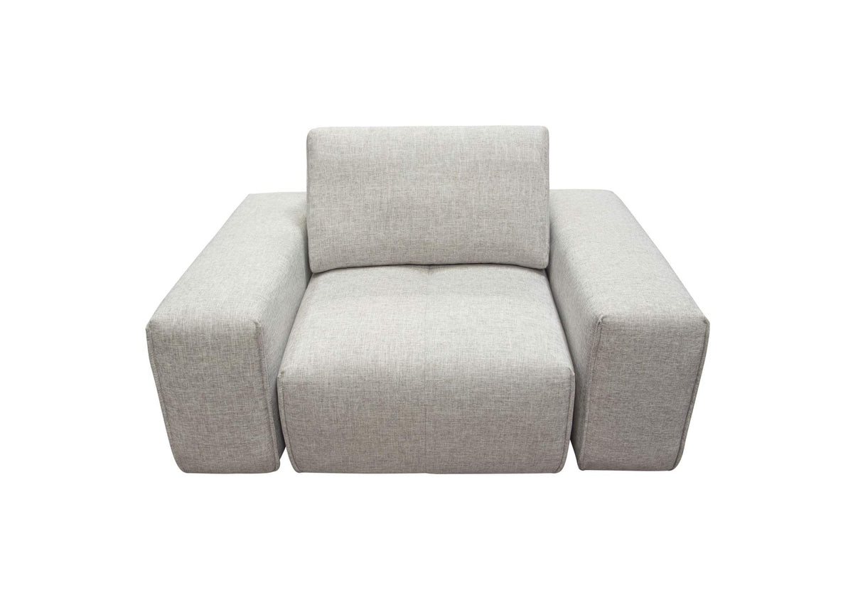 JAZZ1AC2ARLB Jazz Modular 1-seater With Adjustable Backrest In Light Brown Fabric