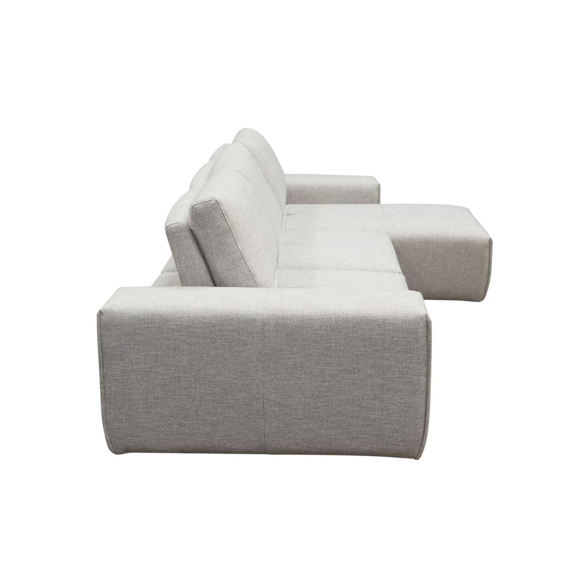 JAZZ2AC1CA2ARLB Jazz Modular 3-seater Chaise Sectional With Adjustable Backrests In Light Brown Fabric