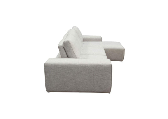 JAZZ2AC1CA2ARLB Jazz Modular 3-seater Chaise Sectional With Adjustable Backrests In Light Brown Fabric