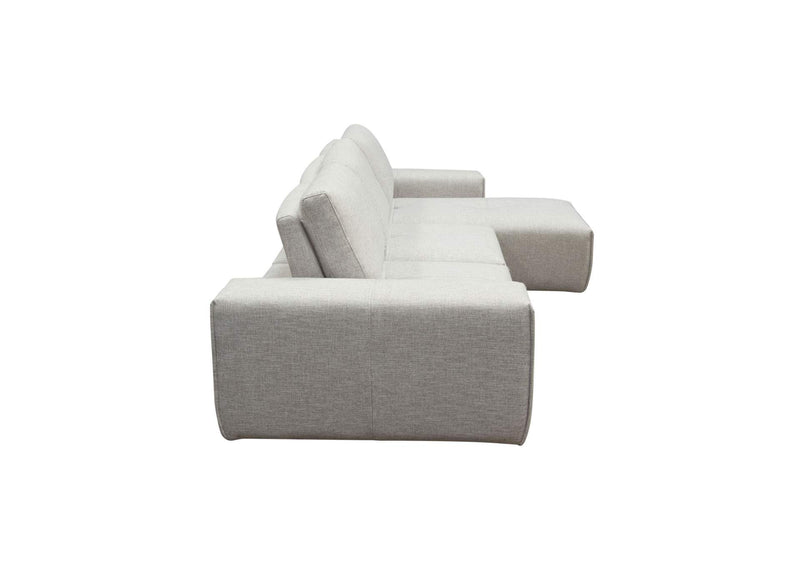 JAZZ2AC1CA2ARLB Jazz Modular 3-seater Chaise Sectional With Adjustable Backrests In Light Brown Fabric