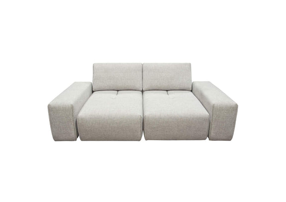 JAZZ2AC2ARLB Jazz Modular 2-seater With Adjustable Backrests In Light Brown Fabric