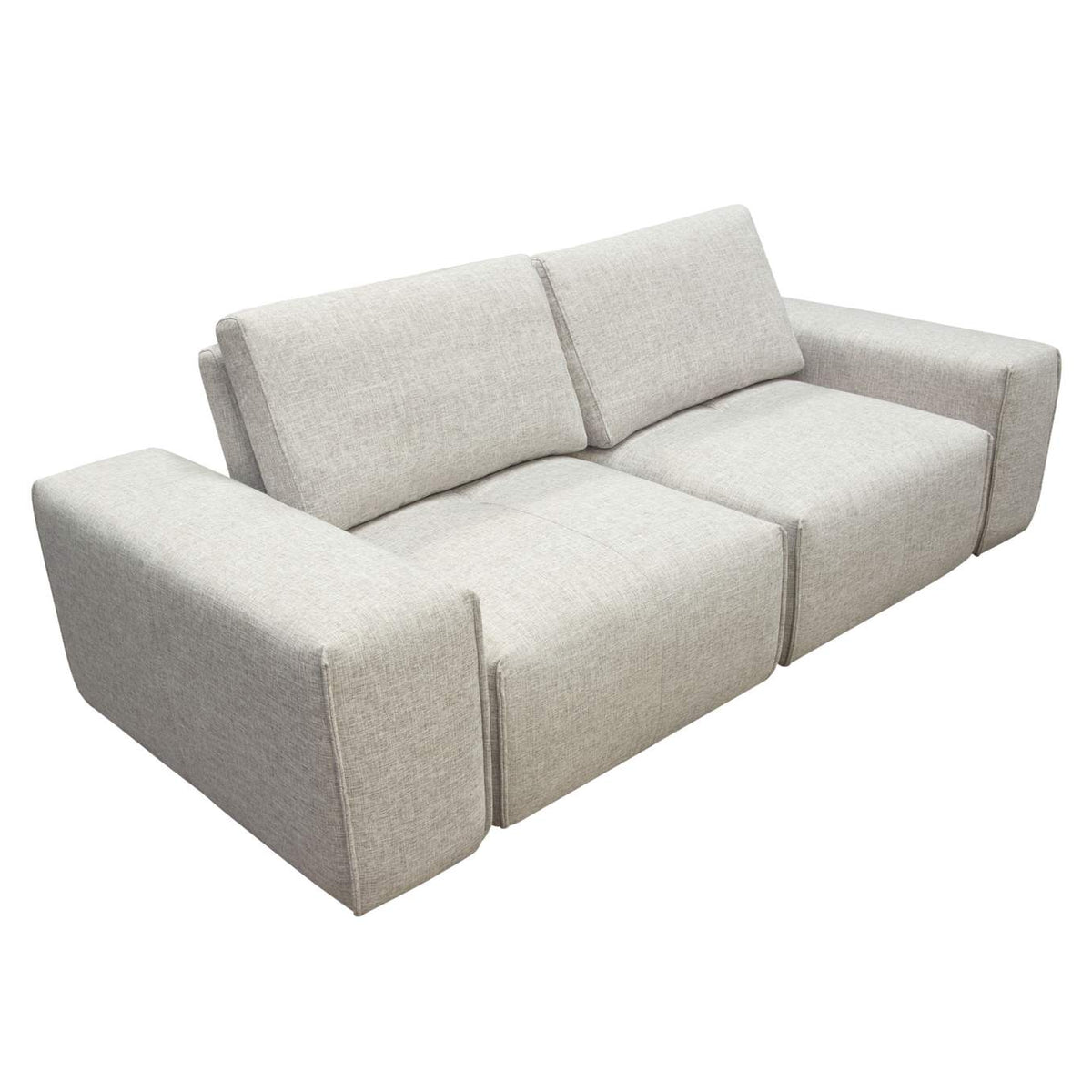 JAZZ2AC2ARLB Jazz Modular 2-seater With Adjustable Backrests In Light Brown Fabric