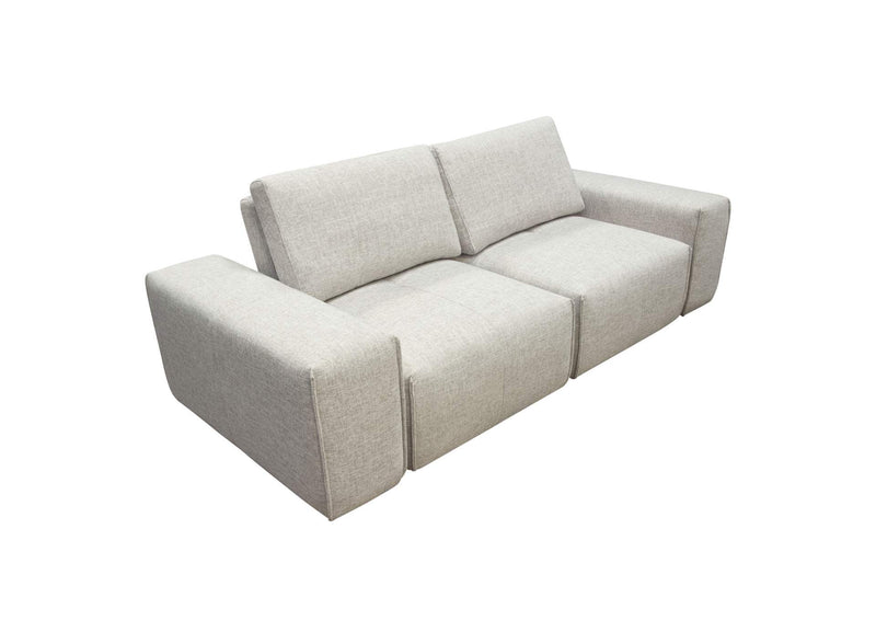 JAZZ2AC2ARLB Jazz Modular 2-seater With Adjustable Backrests In Light Brown Fabric