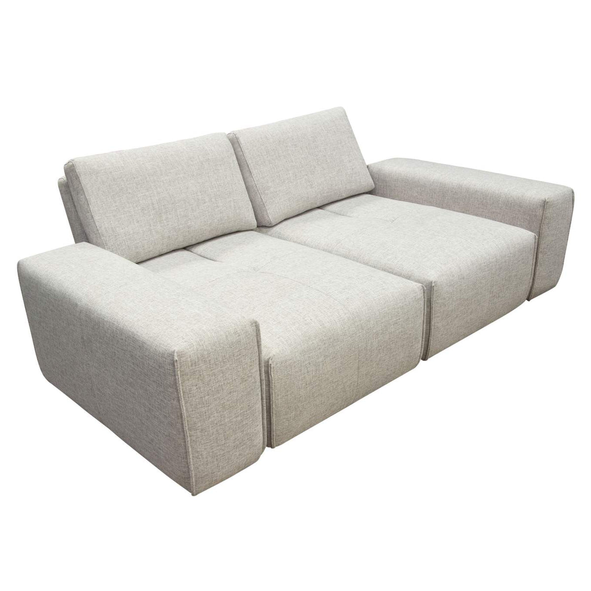 JAZZ2AC2ARLB Jazz Modular 2-seater With Adjustable Backrests In Light Brown Fabric