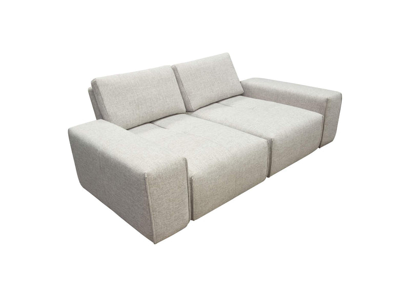 JAZZ2AC2ARLB Jazz Modular 2-seater With Adjustable Backrests In Light Brown Fabric