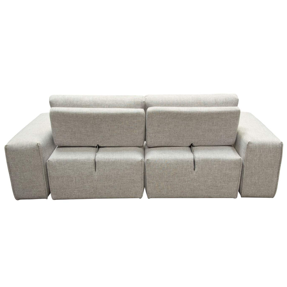 JAZZ2AC2ARLB Jazz Modular 2-seater With Adjustable Backrests In Light Brown Fabric
