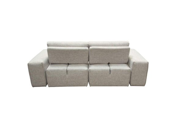 JAZZ2AC2ARLB Jazz Modular 2-seater With Adjustable Backrests In Light Brown Fabric
