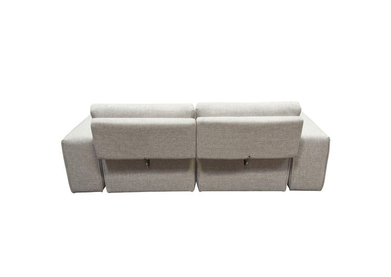 JAZZ2AC2ARLB Jazz Modular 2-seater With Adjustable Backrests In Light Brown Fabric