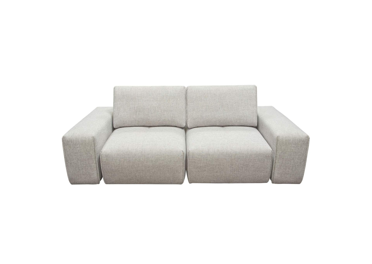 JAZZ2AC2ARLB Jazz Modular 2-seater With Adjustable Backrests In Light Brown Fabric