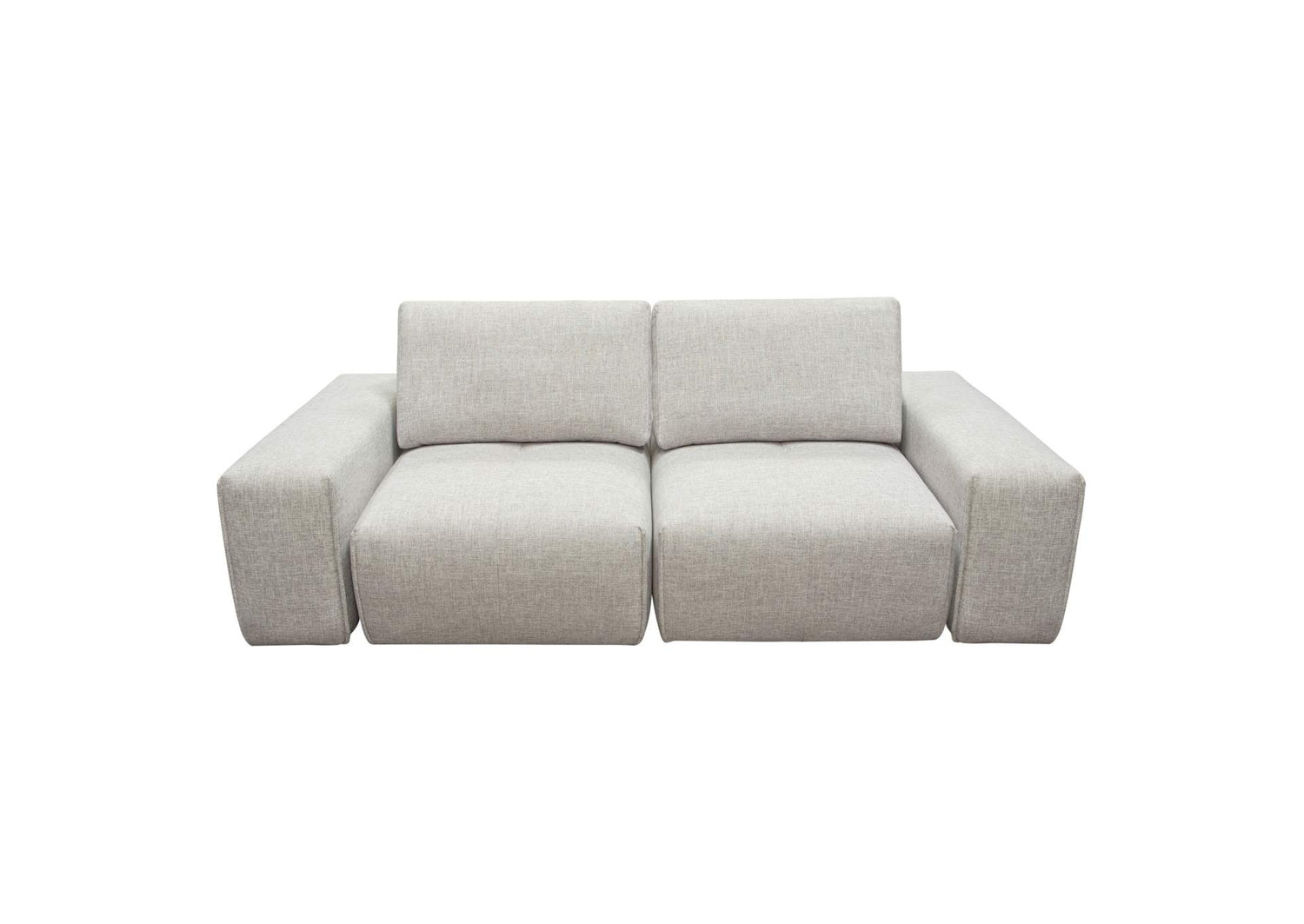 JAZZ2AC2ARLB Jazz Modular 2-seater With Adjustable Backrests In Light Brown Fabric