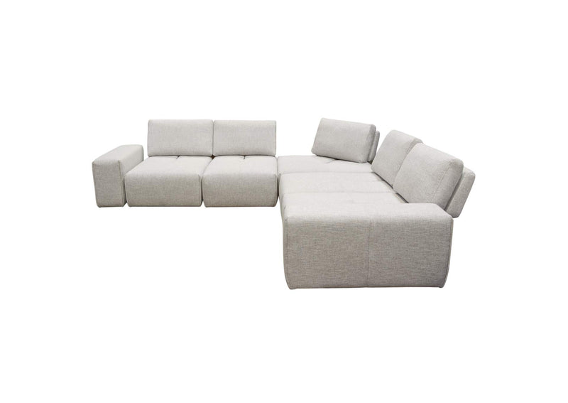 JAZZ4AC1SC2ARLB Jazz Modular 5-seater Corner Sectional With Adjustable Backrests In Light Brown Fabric