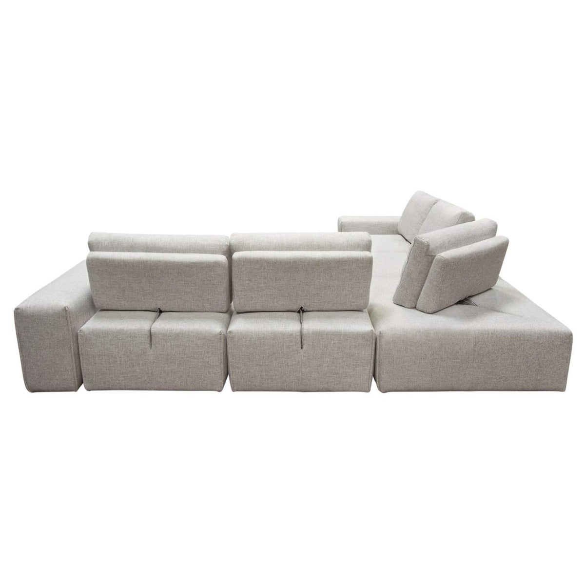 JAZZ4AC1SC2ARLB Jazz Modular 5-seater Corner Sectional With Adjustable Backrests In Light Brown Fabric