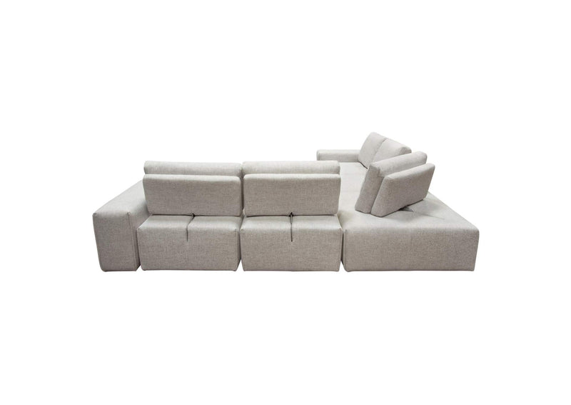 JAZZ4AC1SC2ARLB Jazz Modular 5-seater Corner Sectional With Adjustable Backrests In Light Brown Fabric