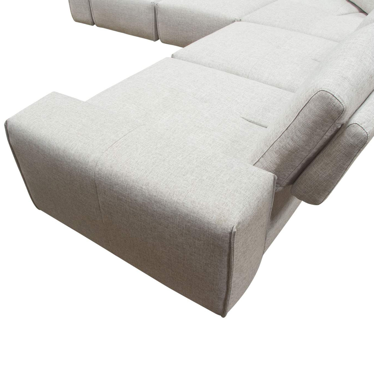 JAZZ4AC1SC2ARLB Jazz Modular 5-seater Corner Sectional With Adjustable Backrests In Light Brown Fabric