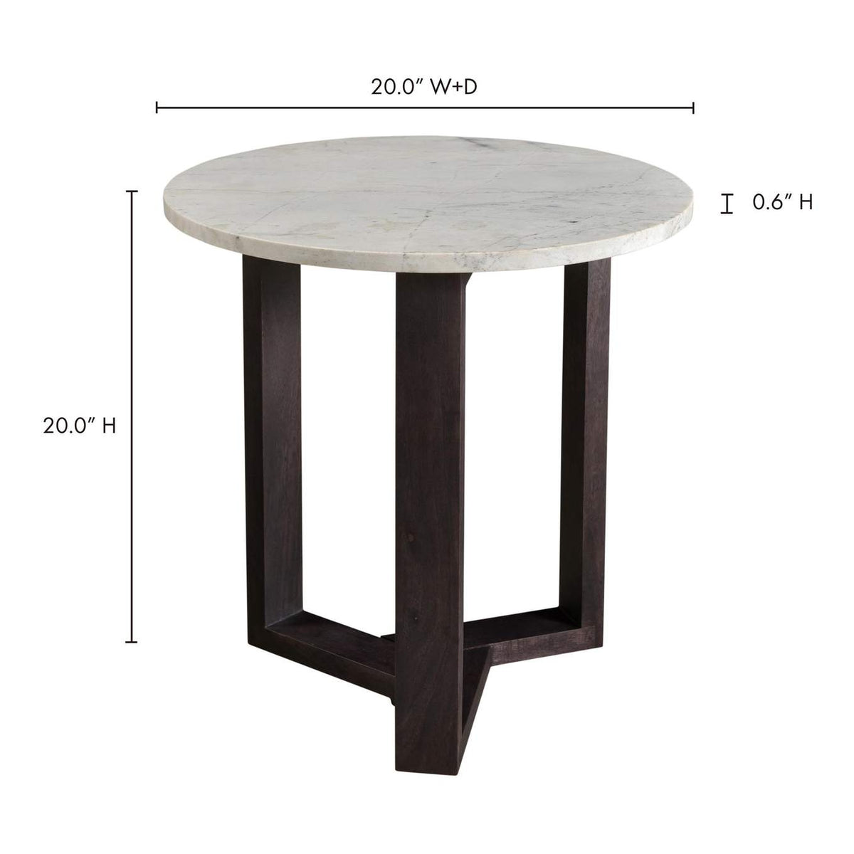 JD-1019-07-0 Jinxx Side Table Charcoal Grey