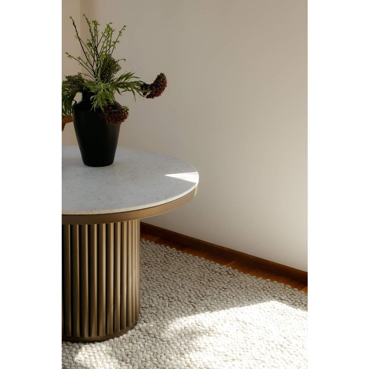 JD-1034-51-0 Tower Dining Table White Marble
