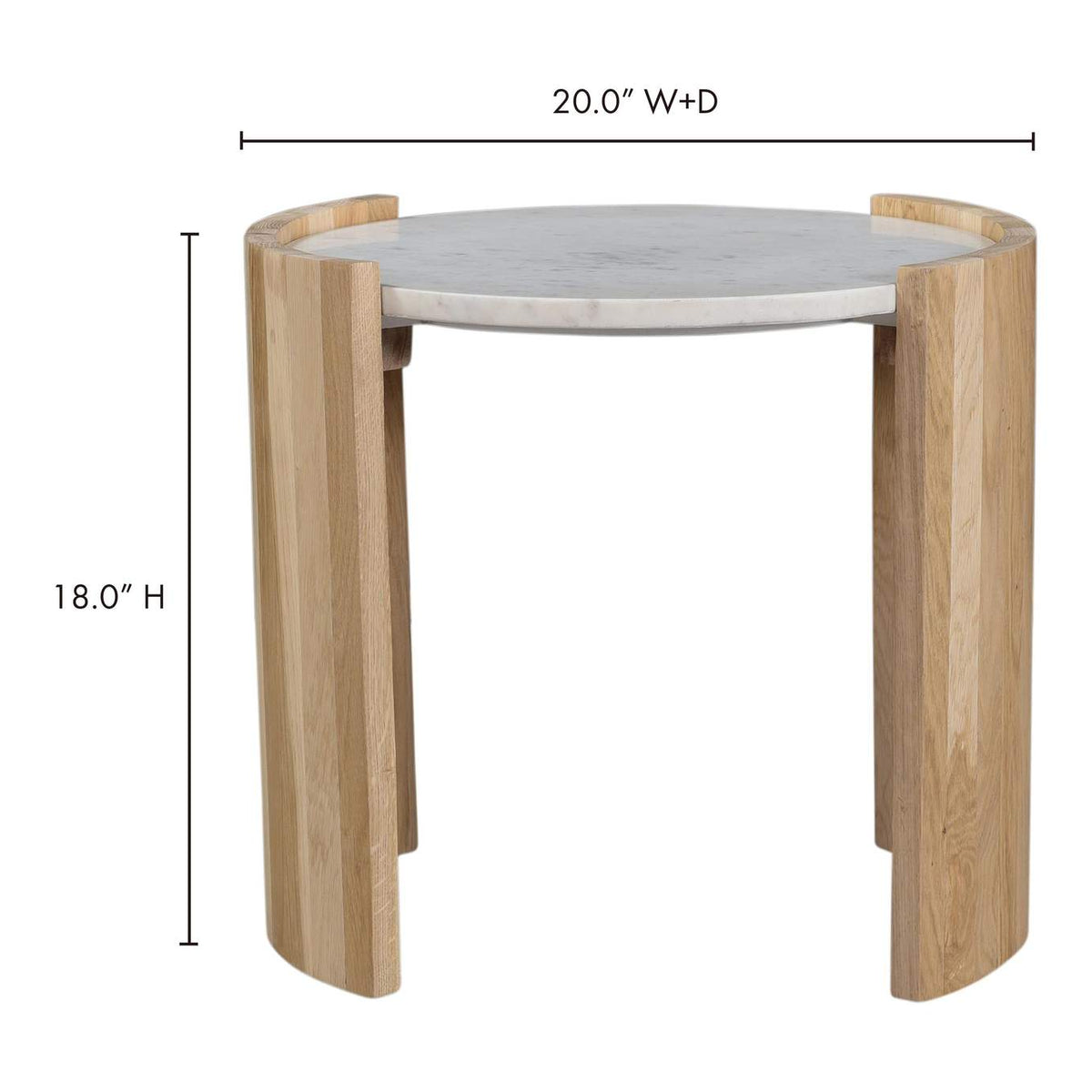 JD-1038-18-0 Dala Side Table White