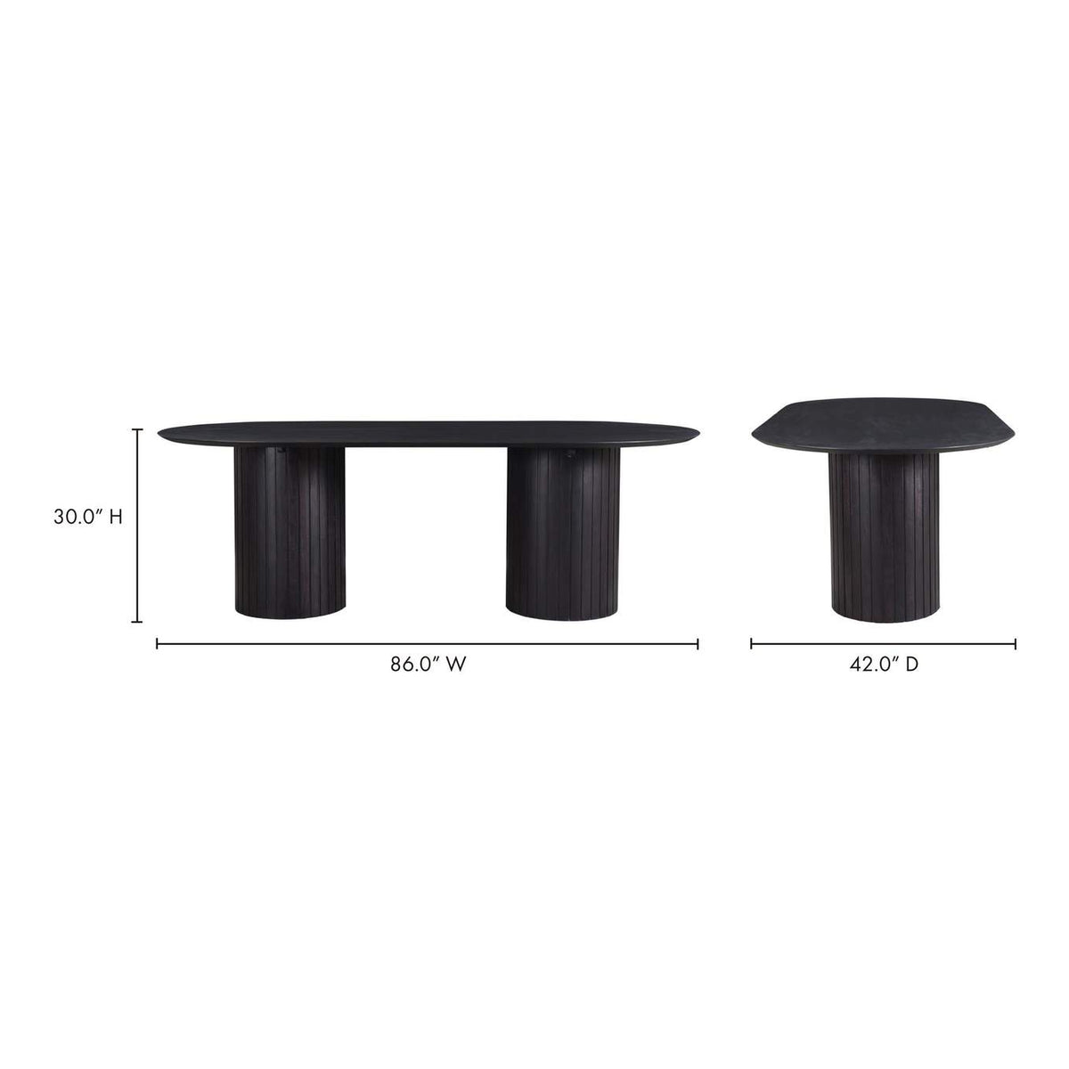 JD-1045-02-0 Povera Dining Table Black