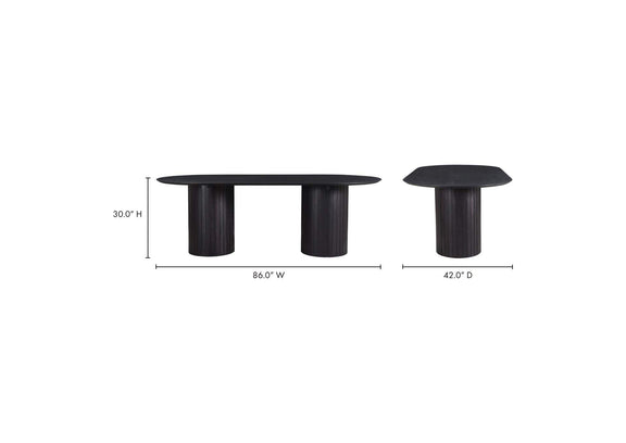 JD-1045-02-0 Povera Dining Table Black