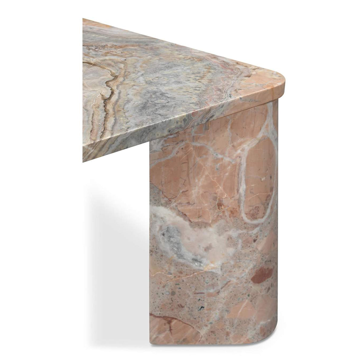JD-1048-12-0 Segment Coffee Table Orange Levante Marble