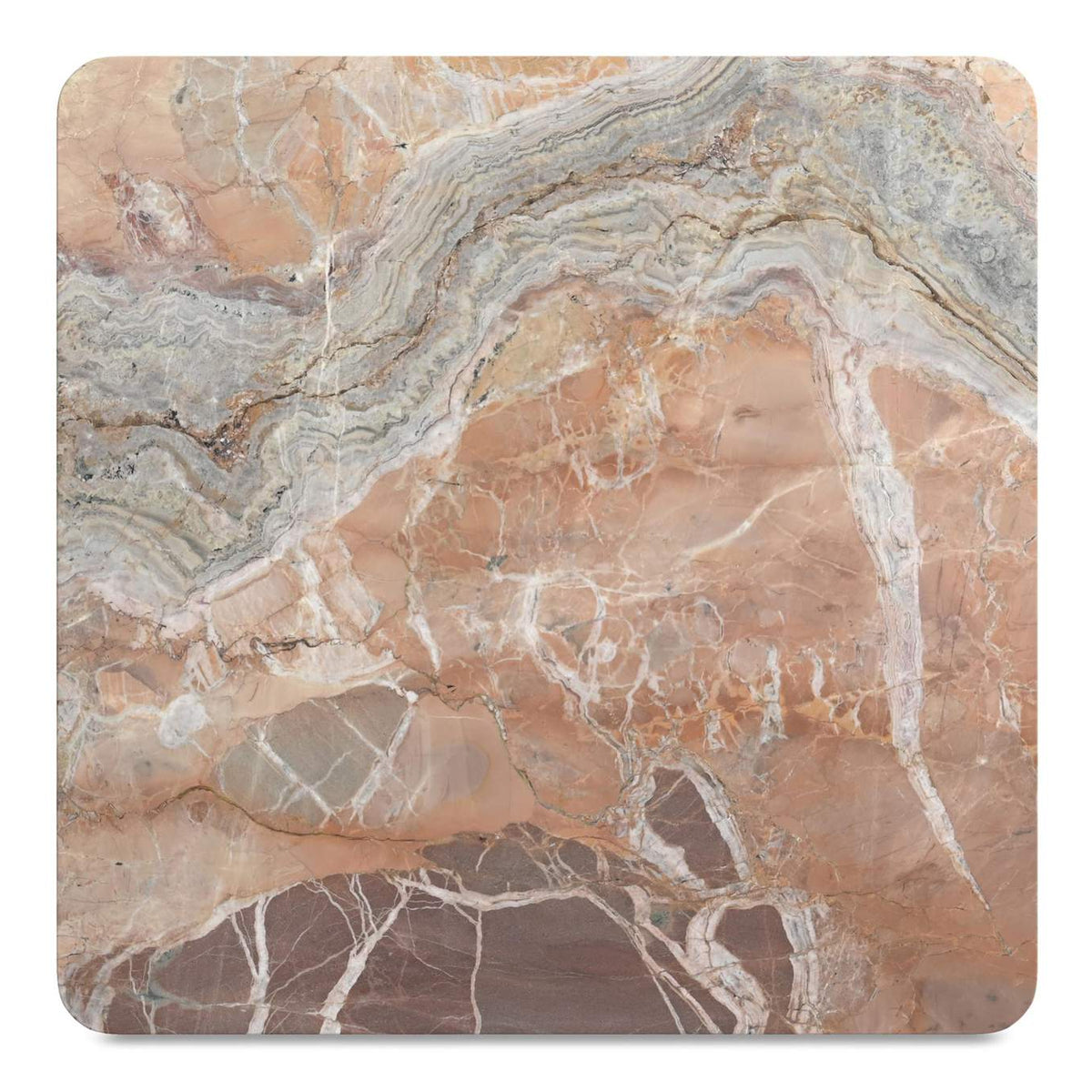 JD-1048-12-0 Segment Coffee Table Orange Levante Marble