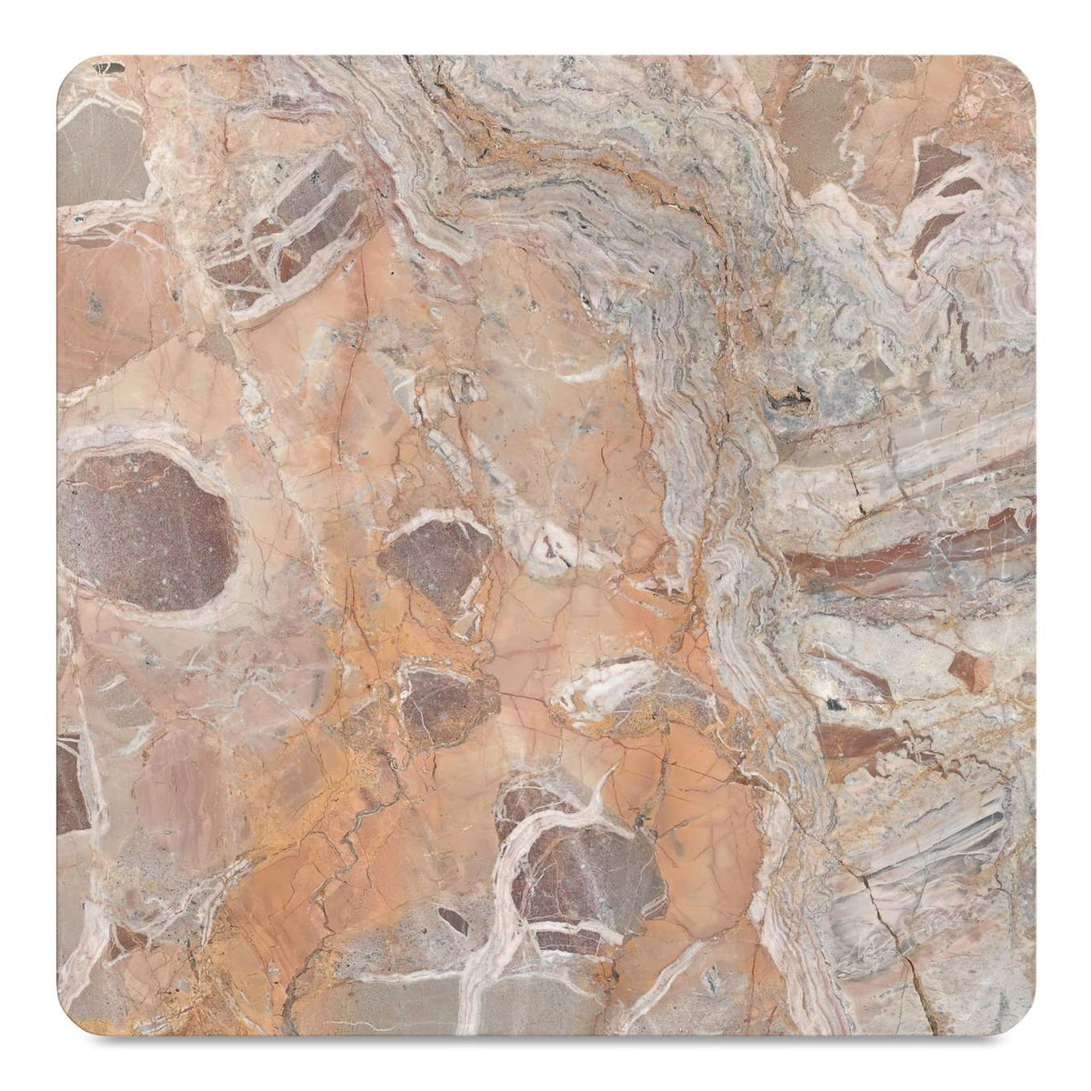 JD-1048-12-0 Segment Coffee Table Orange Levante Marble