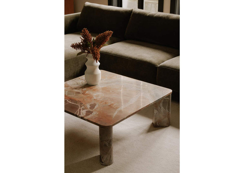 JD-1048-12-0 Segment Coffee Table Orange Levante Marble